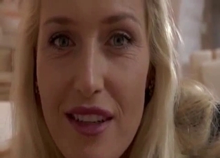 Glamorous blonde MILF jerks my sausage