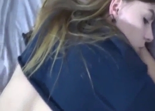 Angelic sister fucks with brother in POV mode