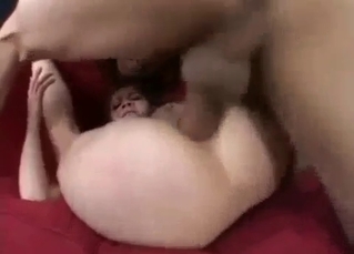 Awesome anal fuck with a slender sister